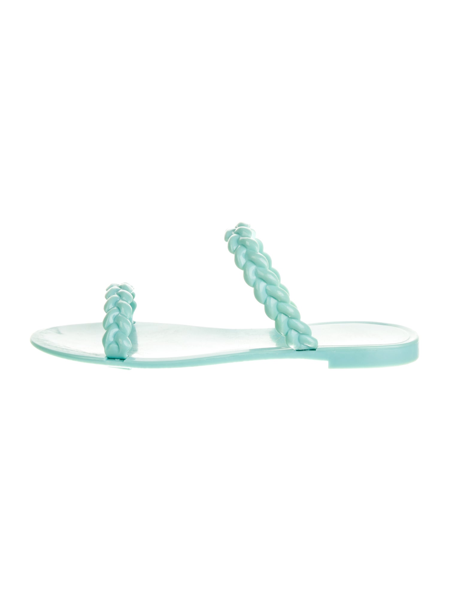 Stuart Weitzman Rubber Braided Accents Slides